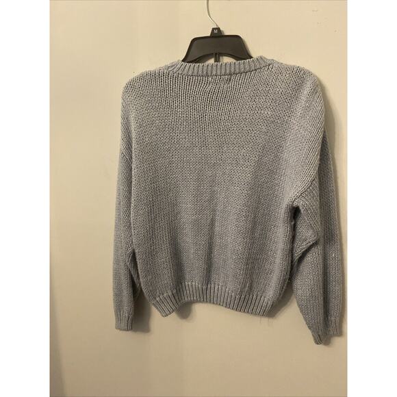 Vintage Hunters Run Blue Knitted By Hand Sweater Womens Size Large - Picture 8 of 8